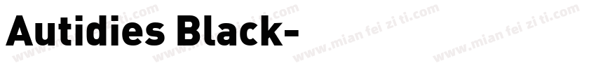 Autidies Black字体转换